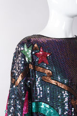 Recess Los Angeles Vintage Orlet's Shooting Stars Iridescent Sequin Shift Dress