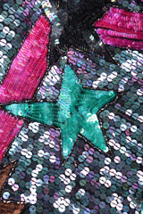 Recess Los Angeles Vintage Orlet's Shooting Stars Iridescent Sequin Shift Dress