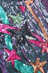 Recess Los Angeles Vintage Orlet's Shooting Stars Iridescent Sequin Shift Dress