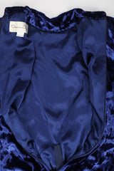 Recess Los Angeles Vintage Oscar de la Renta Blue Velvet Cheetah Dress