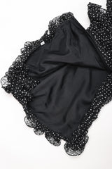 Recess Los Angeles Vintage Oscar de la Renta One-Shoulder Dotted Chiffon Ruffle Dress