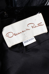 Recess Los Angeles Vintage Oscar de la Rental Velvet Raven Tail Feather Bustle Dress