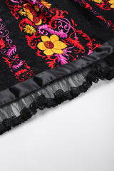 Recess Los Angeles Vintage Oscar de la Renta Miss O Silk Ruffle Hem Skirt