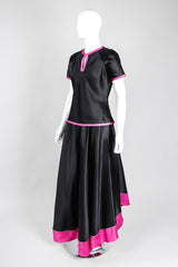 Recess Los Angeles Vintage Oscar de la Renta Silk Palazzo Pant & Top Set