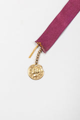 Recess Los Angeles Vintage Oscar de la Renta Sheer Organza Belted Floral Peasant Dress