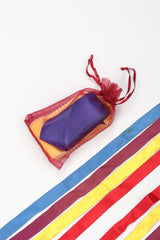 Recess Los Angeles Vintage Oscar de la Renta Sheer Organza Belted Floral Peasant Dress