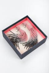 Recess Los Angeles Vintage Oscar de la Renta Beaded Squid Tassel Earrings