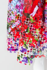 Vintage Oscar de la Renta Painted Impressionist Midi Skirt on Mannequin, Hem Detail at Recess