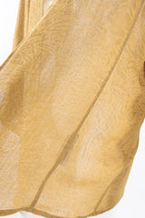 Vintage Oscar de la Renta Sheer Metallic Tunic & Wrap Skirt Set fabric at Recess