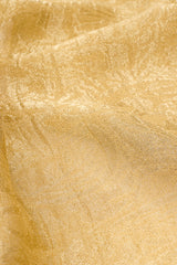 Vintage Oscar de la Renta Sheer Metallic Tunic & Wrap Skirt Set fabric detail at Recess