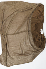 Vintage Oscar de la Renta Jeweled Lamé Wrap Skirt flat at Recess LA