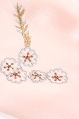 Vintage Oscar de la Renta Pink Floral Embroidered Silk Shirt detail at Recess LA