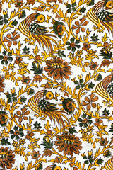 Vintage Oversized Handblocked Indian Silk Shawl print At Recess Los Angeles