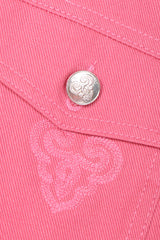 Recess Designer Consignment Vintage O for Ozbek Shrunken Bull Taurus Denim Jacket Los Angeles Resale