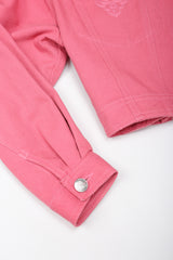 Recess Designer Consignment Vintage O for Ozbek Shrunken Bull Taurus Denim Jacket Los Angeles Resale