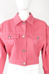 Recess Designer Consignment Vintage O for Ozbek Shrunken Bull Taurus Denim Jacket Los Angeles Resale