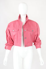 Recess Designer Consignment Vintage O for Ozbek Shrunken Bull Taurus Denim Jacket Los Angeles Resale