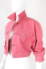 Recess Designer Consignment Vintage O for Ozbek Shrunken Bull Taurus Denim Jacket Los Angeles Resale