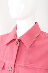 Recess Designer Consignment Vintage O for Ozbek Shrunken Bull Taurus Denim Jacket Los Angeles Resale