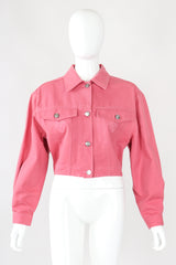 Recess Designer Consignment Vintage O for Ozbek Shrunken Bull Taurus Denim Jacket Los Angeles Resale