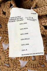 Metallic crochet knitted cocktail dress by Prada Photo of fabric content. @recessla