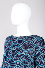 Recess Los Angeles Vintage Palata Pepoli Japanese Woodblock Print Silk Jersey Dress