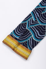 Recess Los Angeles Vintage Palata Pepoli Japanese Woodblock Print Silk Jersey Dress