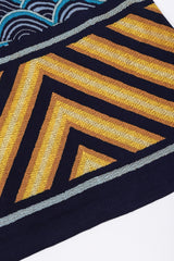 Recess Los Angeles Vintage Palata Pepoli Japanese Woodblock Print Silk Jersey Dress