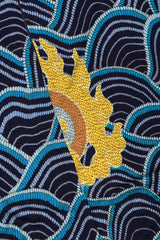 Recess Los Angeles Vintage Palata Pepoli Japanese Woodblock Print Silk Jersey Dress