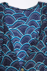 Recess Los Angeles Vintage Palata Pepoli Japanese Woodblock Print Silk Jersey Dress