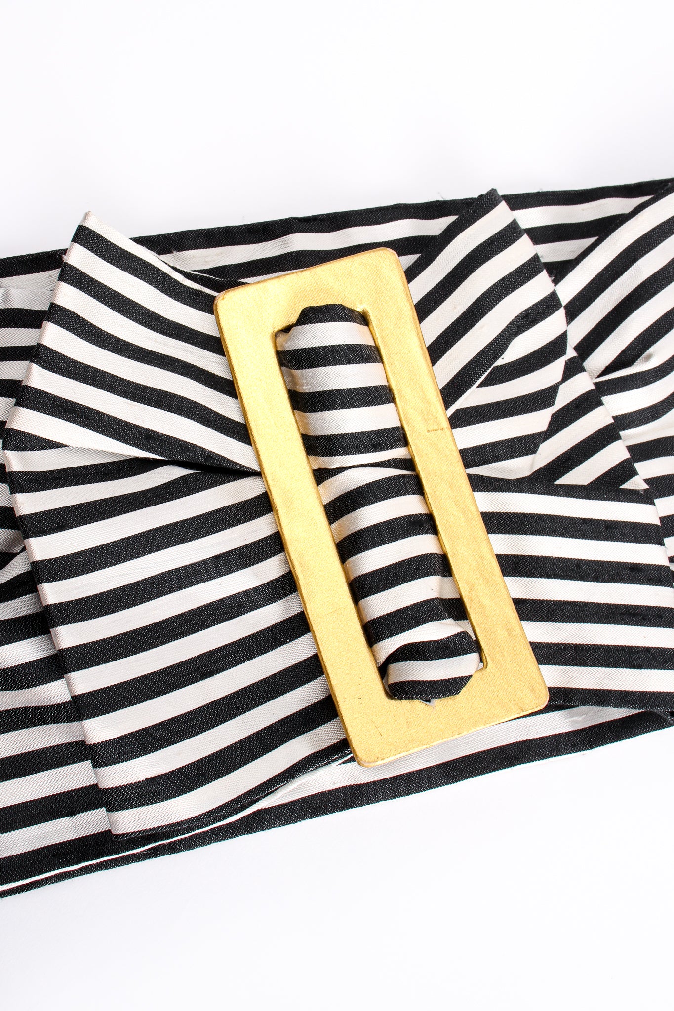 Vintage Paloma Picasso Striped Silk Bow Belt detail at Recess Los Angeles