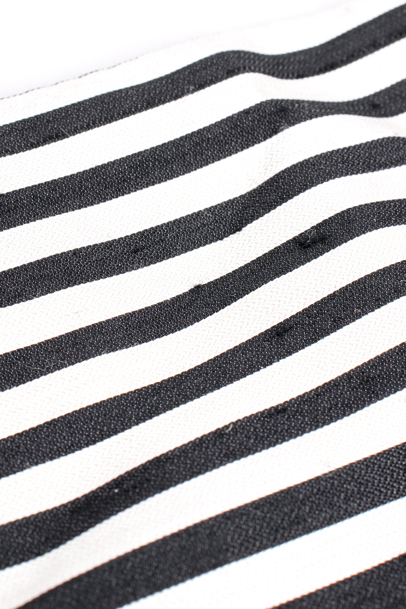 Vintage Paloma Picasso Striped Silk Bow Belt fabric detail at Recess Los Angeles