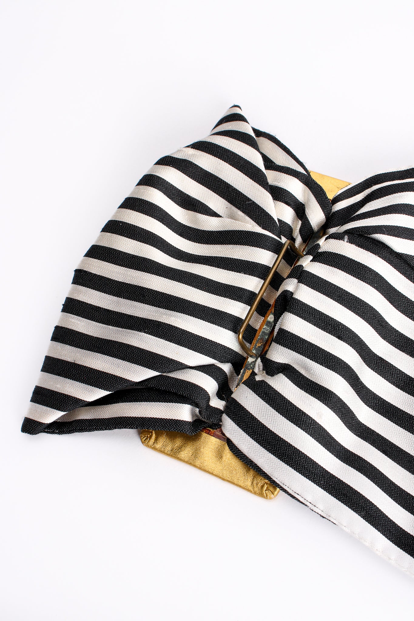 Vintage Paloma Picasso Striped Silk Bow Belt buckle at Recess Los Angeles
