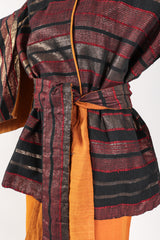 Recess Los Angeles Vintage Paris 27 Metallic Kimono Jacket & Pant Lounge Set