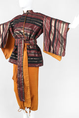 Recess Los Angeles Vintage Paris 27 Metallic Kimono Jacket & Pant Lounge Set