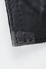 Recess Vintage Pat Hicks Calf Hair Trim Black Leather Trench Coat, Residue 1