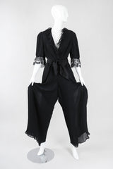 Recess Los Angeles Vintage Michael Maiello Pat Richards Pleated Chiffon Negligée Jumpsuit