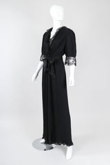 Recess Los Angeles Vintage Michael Maiello Pat Richards Pleated Chiffon Negligée Jumpsuit