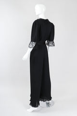 Recess Los Angeles Vintage Michael Maiello Pat Richards Pleated Chiffon Negligée Jumpsuit