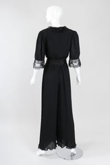 Recess Los Angeles Vintage Michael Maiello Pat Richards Pleated Chiffon Negligée Jumpsuit