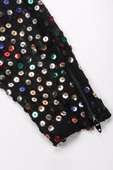 Recess Los Angeles Vintage Pat Sandler Sheer Rainbow Sequin Layered Dress