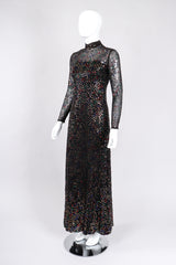 Recess Los Angeles Vintage Pat Sandler Sheer Rainbow Sequin Layered Dress