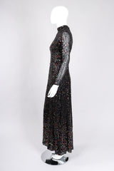 Recess Los Angeles Vintage Pat Sandler Sheer Rainbow Sequin Layered Dress