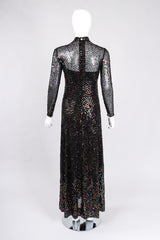 Recess Los Angeles Vintage Pat Sandler Sheer Rainbow Sequin Layered Dress