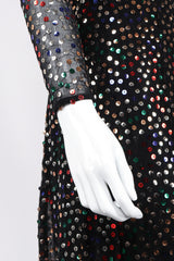Recess Los Angeles Vintage Pat Sandler Sheer Rainbow Sequin Layered Dress