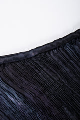 Recess Los Angeles Vintage Patricia Lester Pleated Silk Draped One-Shoulder Dress