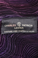 Recess Designer Consignment Vintage Charles Patricia Lester Pleated Silk Ripple Dress Los Angeles Resale Mariano Fortuny