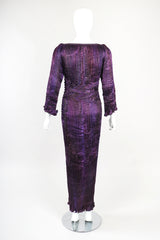 Recess Designer Consignment Vintage Charles Patricia Lester Pleated Silk Ripple Dress Los Angeles Resale Mariano Fortuny