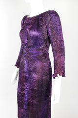 Recess Designer Consignment Vintage Charles Patricia Lester Pleated Silk Ripple Dress Los Angeles Resale Mariano Fortuny