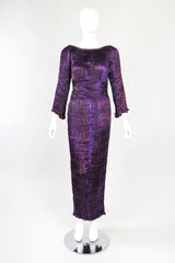 Recess Designer Consignment Vintage Charles Patricia Lester Pleated Silk Ripple Dress Los Angeles Resale Mariano Fortuny